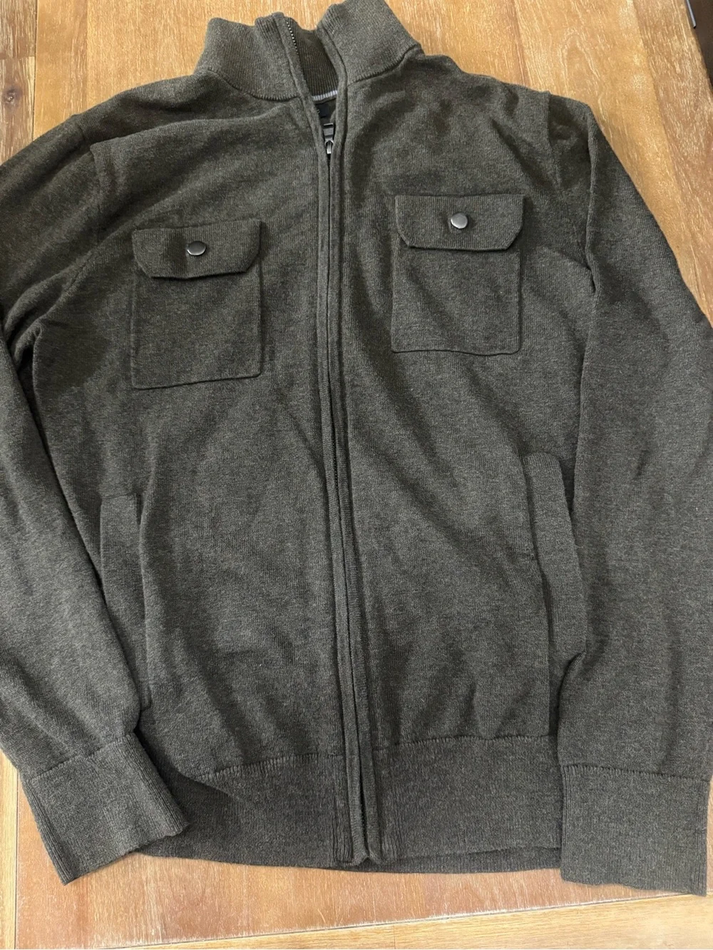 Banana Republic Dark Brown Zip-Up Sweater Jacket